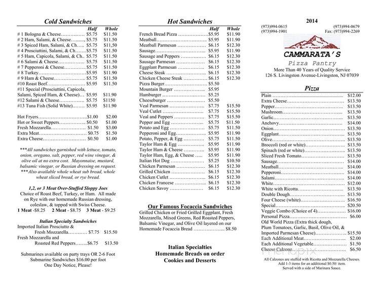 Cammarata's Pizza Pantry - Livingston, NJ