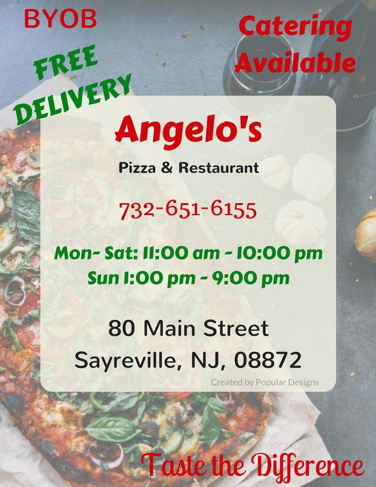 Angelo's Pizza & Restaurant - Sayreville, NJ