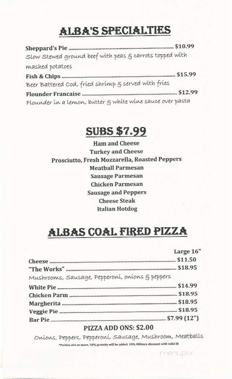 ALBAs Restaurant - Lakehurst, NJ