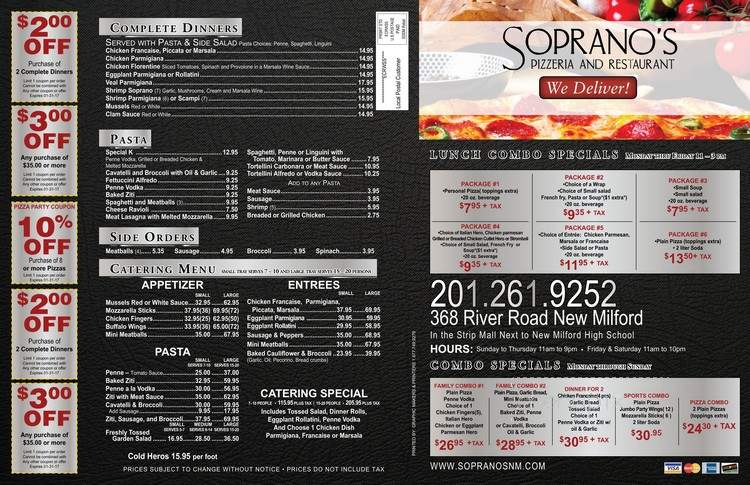 Sopranos Pizza - New Milford, NJ