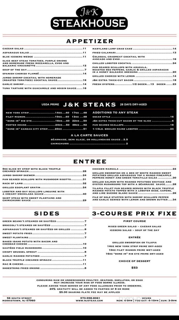 J & K Steakhouse - Morristown, NJ