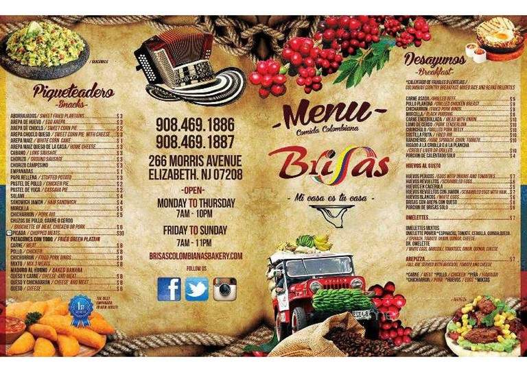 Brisas Colombianas Bakery and Coffee Shop - Elizabeth, NJ