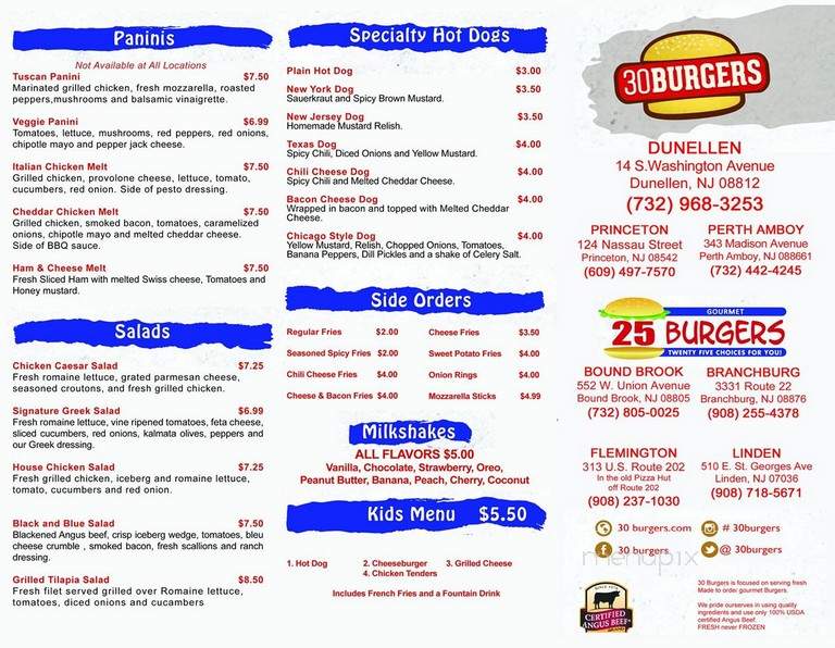 30 Burgers & Mike's Subs - Dunellen, NJ