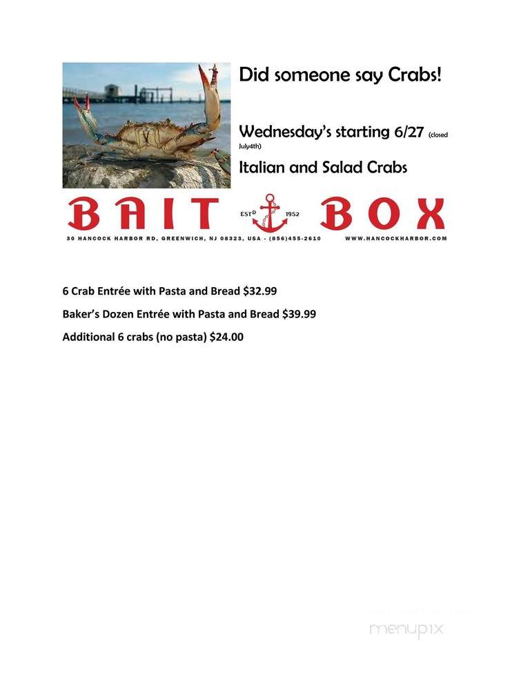 Bait Box Restaurant - Greenwich, NJ