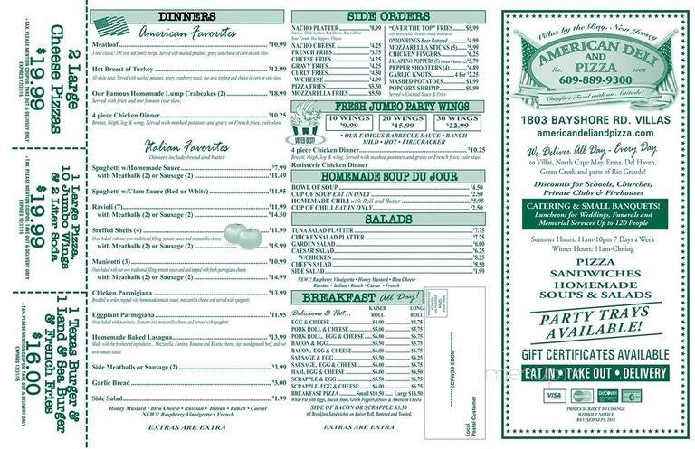 American Deli & Pizza Inc - Villas, NJ