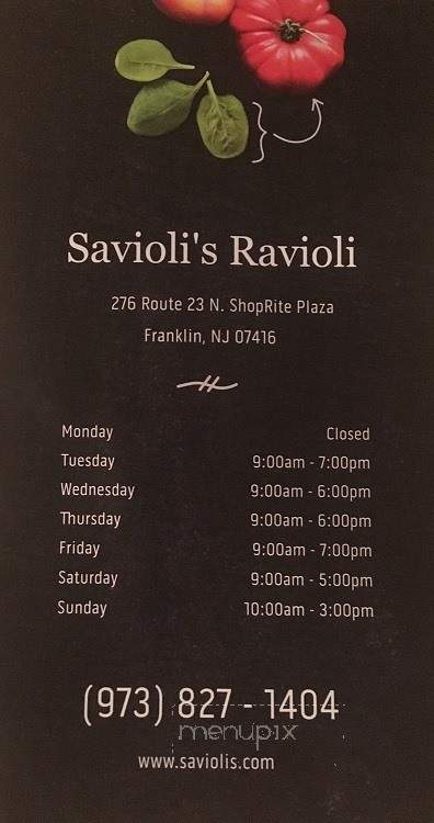 Savioli's Ravioli - Franklin, NJ