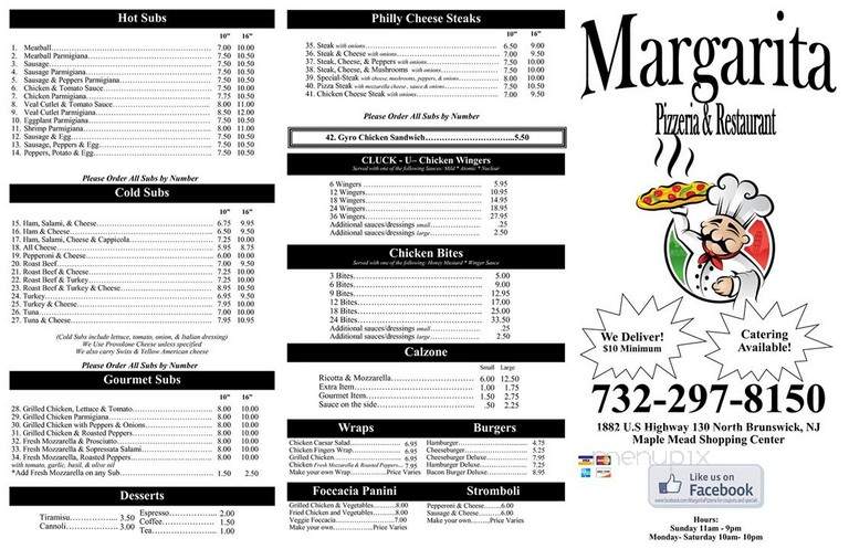 Marguerita Pizzeria & Restaurant - North Brunswick, NJ