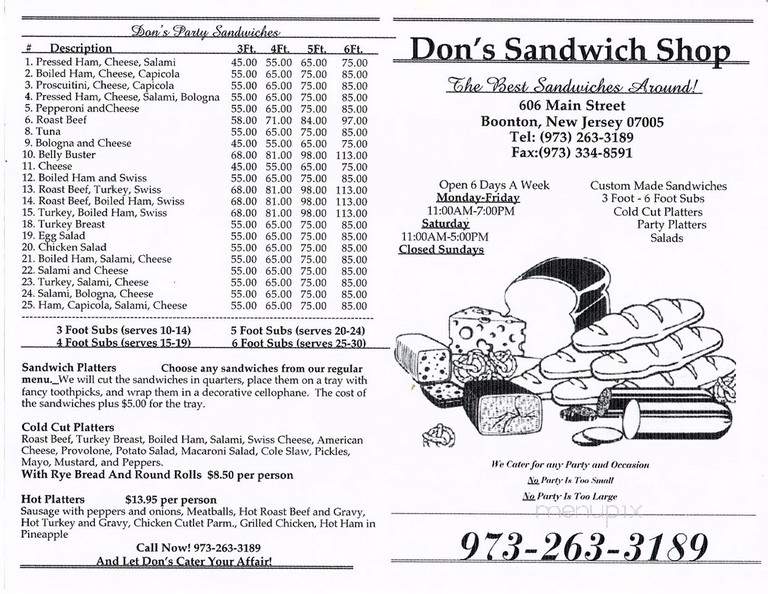 Don's Sandwich Shop - Boonton, NJ