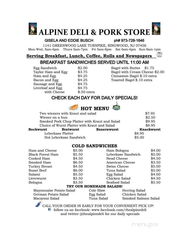 Alpine Deli & Pork Store - Ringwood, NJ