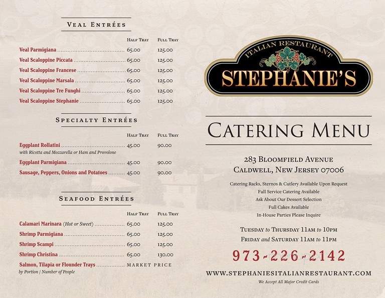 Stephanie's Italian Restaurant - Caldwell, NJ