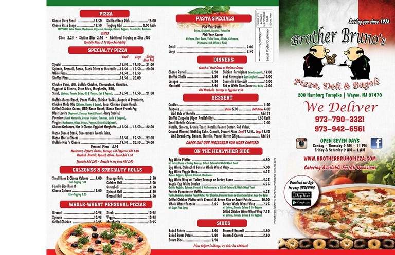 Brother Bruno's Pizza - Wayne, NJ