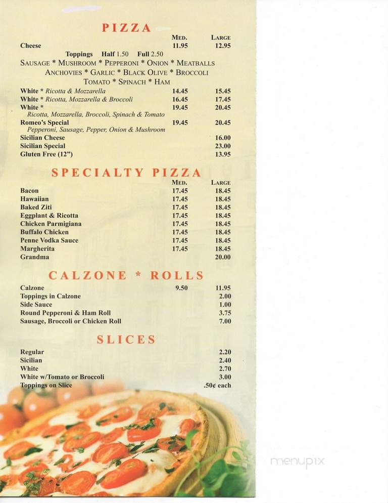 Romeo's Pizza & Restaurant - Hazlet, NJ