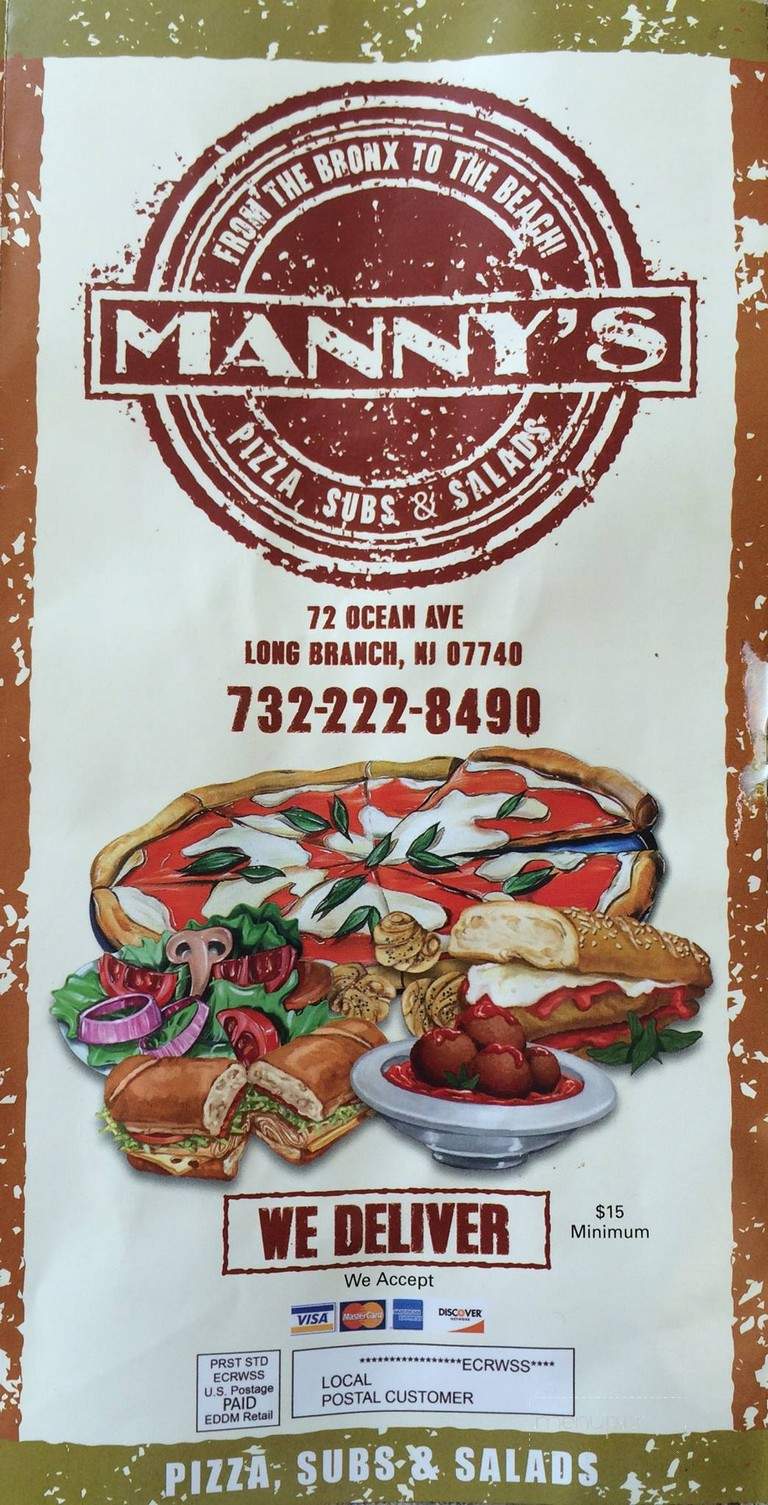 Manny's Pizza, Subs & Salads - Long Branch, NJ