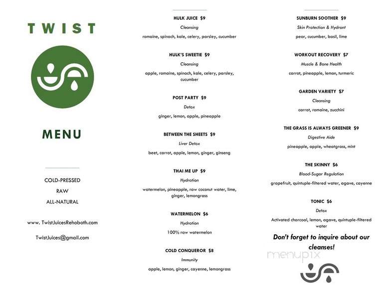 Twist Juice Bar - Rehoboth Beach, DE