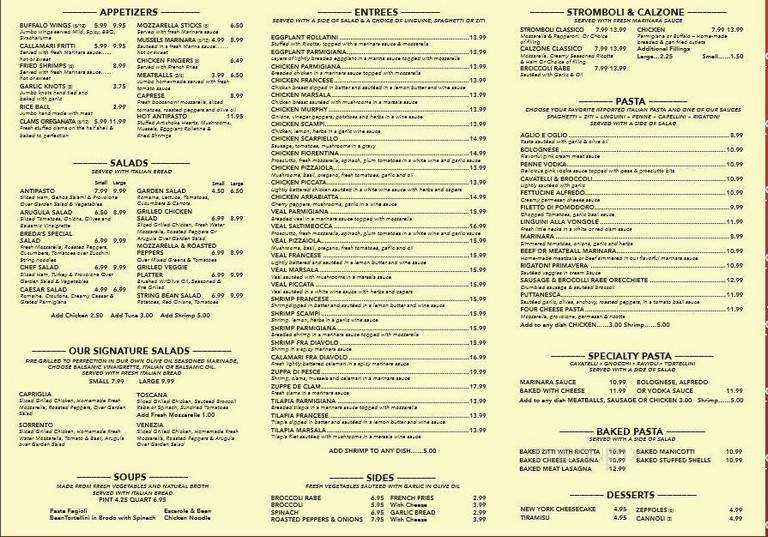 Breda's Pizza and Grill - Lake Hiawatha, NJ