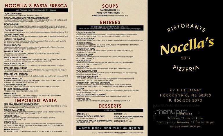 Nocella's Ristorante and Pizzeria - Haddonfield, NJ