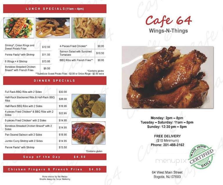 Cafe 64 Wings-N-Things - Bogota, NJ