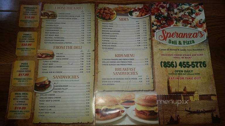 Speranza's Deli & Pizza - Bridgeton, NJ