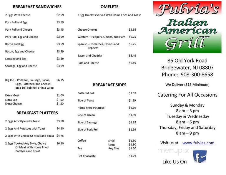 Fulvia's Italian American Grill - Bridgewater, NJ