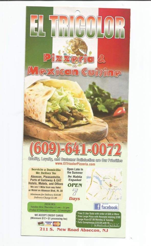 El tricolor pizzeria&mexican food - Absecon, NJ