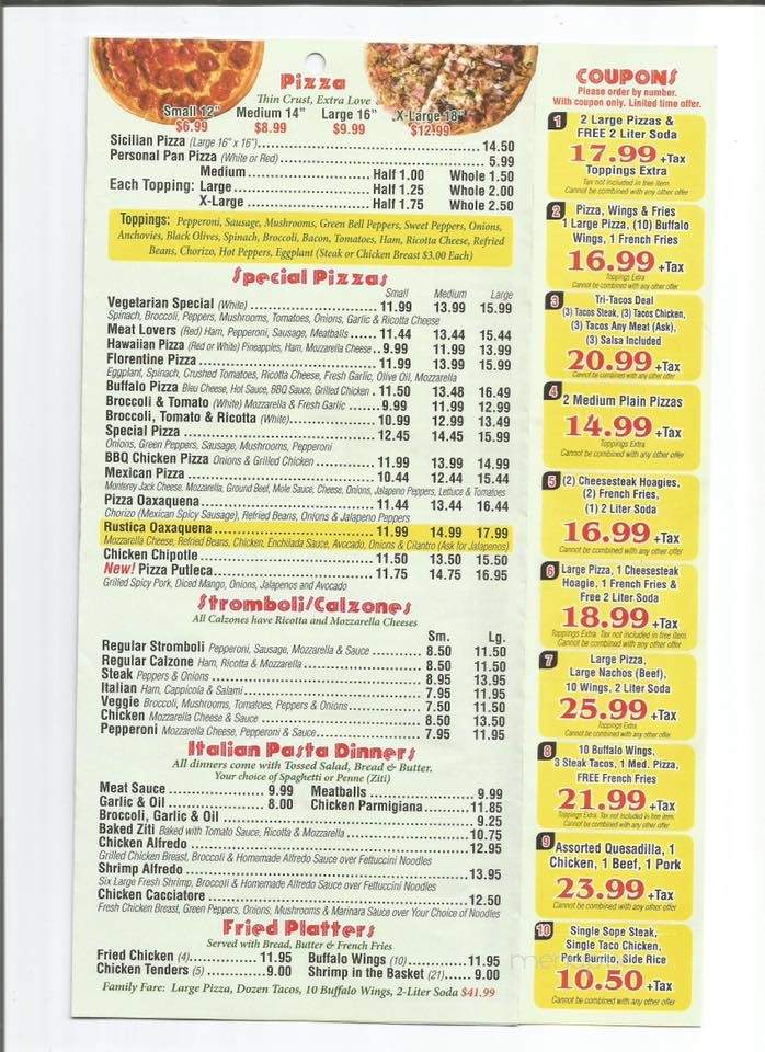 El tricolor pizzeria&mexican food - Absecon, NJ