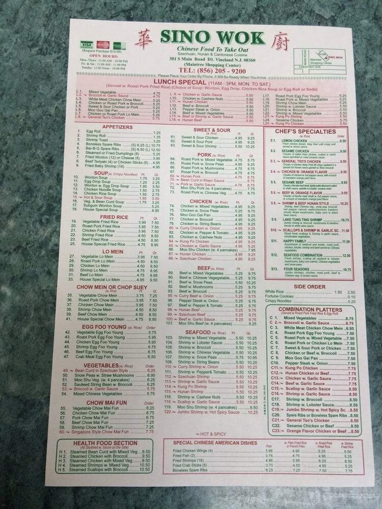 Sinowok Restaurant - Vineland, NJ