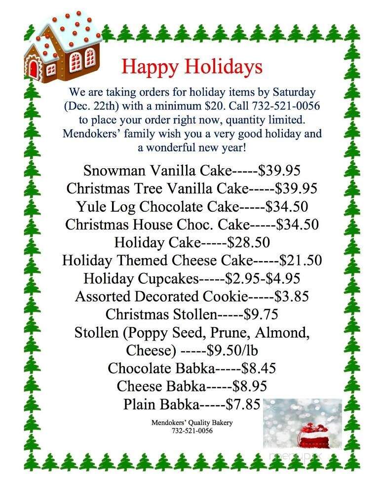 Mendokers' Quality Bakery - Jamesburg, NJ