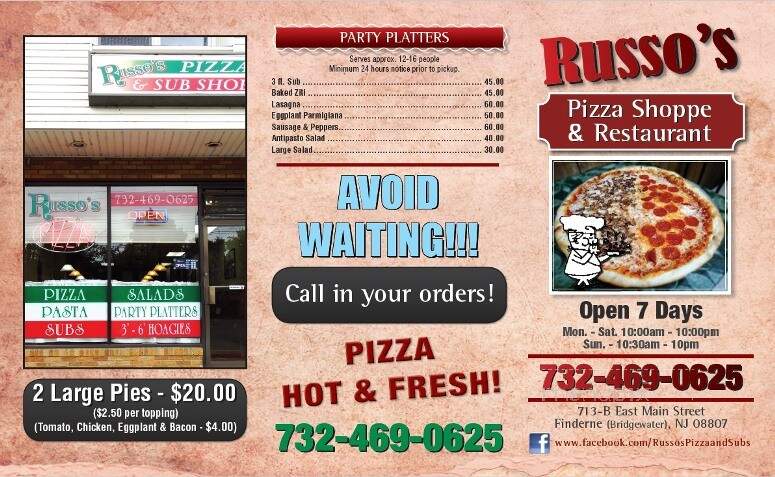 Russo's Pizza Shop - Bridgewater, NJ