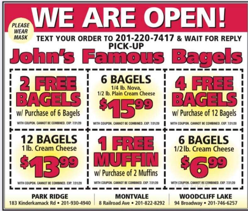 John's Famous Bagels - Park Ridge, NJ