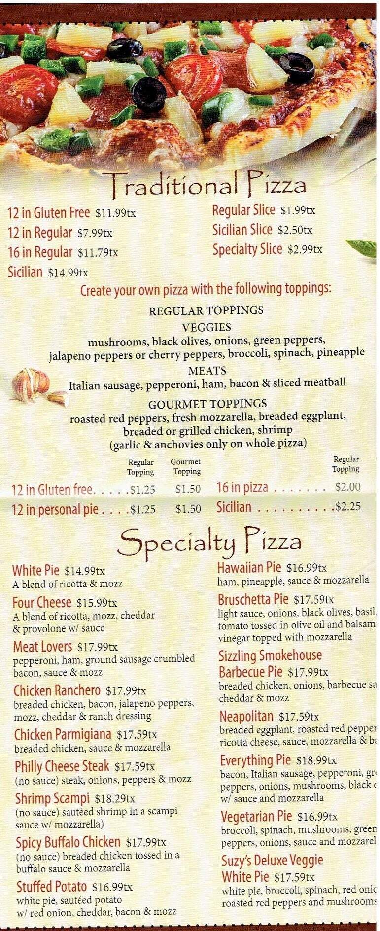 Suzy's Tomato Pizzeria - Hewitt, NJ