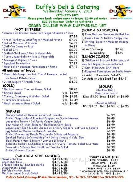 Duffy's Deli & Catering - Madison, NJ