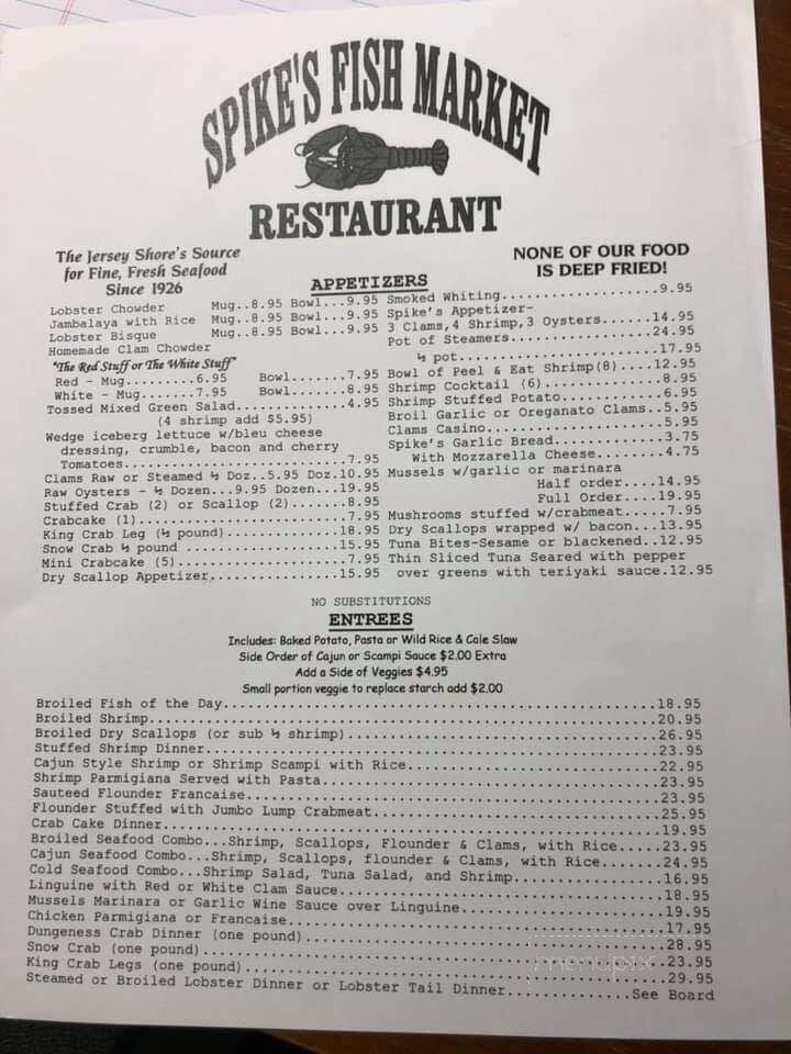 Spike's Fish Market & Restaurant - Point Pleasant Beach, NJ