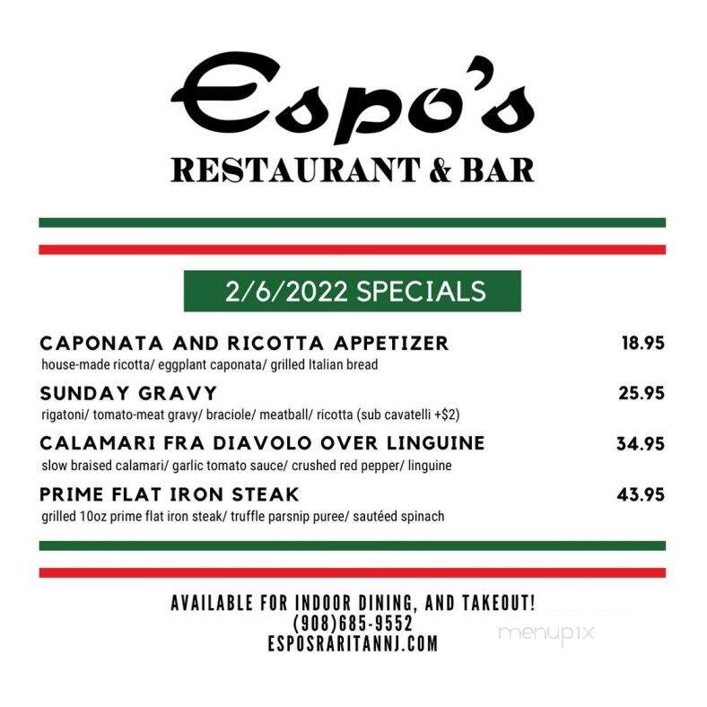 Espo's Restaurant & Bar - Raritan, NJ