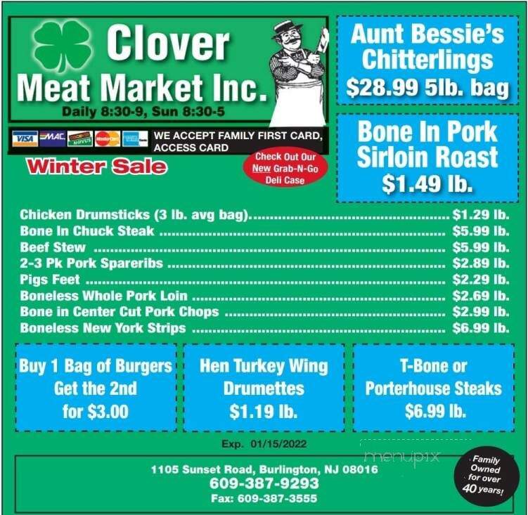 Clover Meat Market - Burlington, NJ