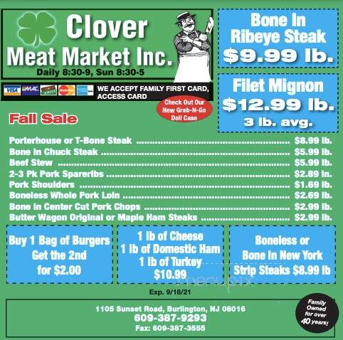 Clover Meat Market - Burlington, NJ