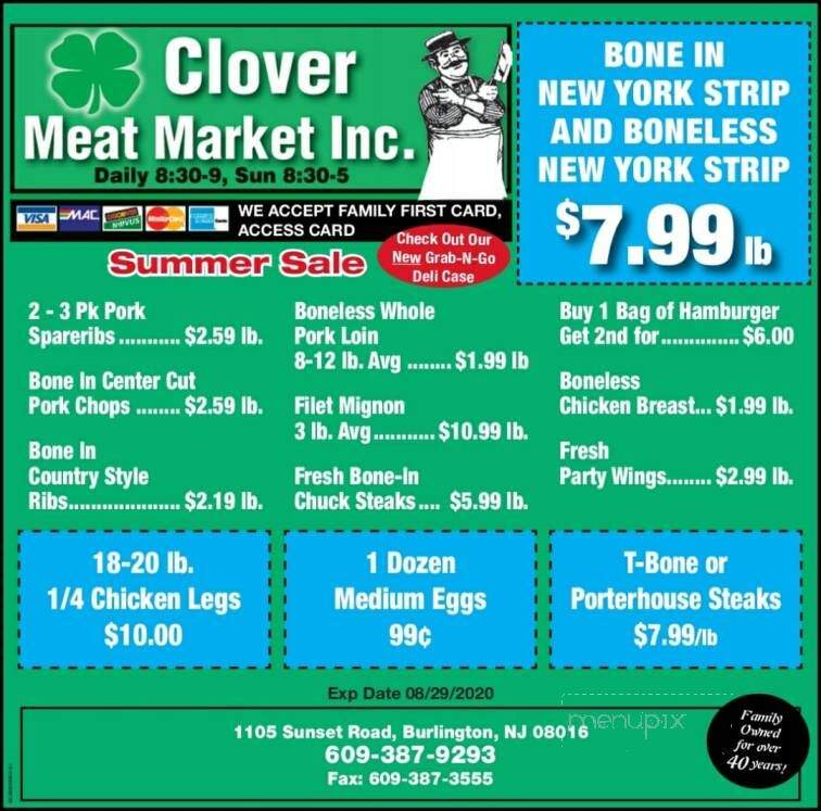 Clover Meat Market - Burlington, NJ