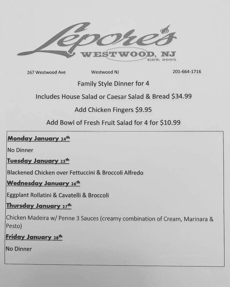 Lepore's Italian Market - Westwood, NJ