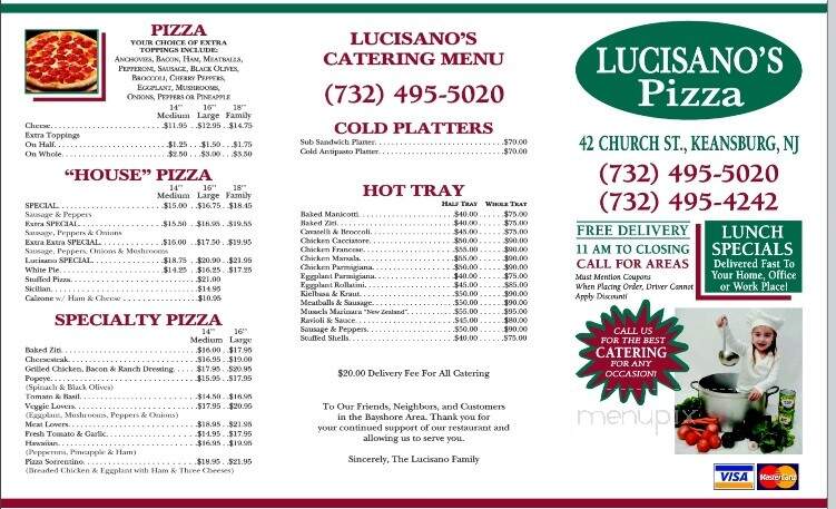 Lucisano's Pizza - Keansburg, NJ