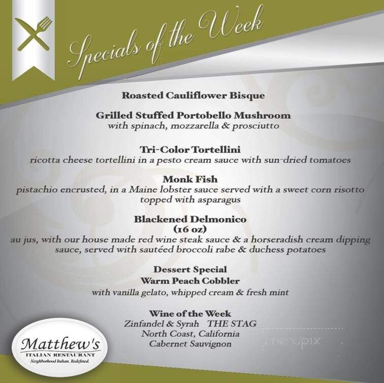 Matthew's Italian Restaurant - Clifton, NJ