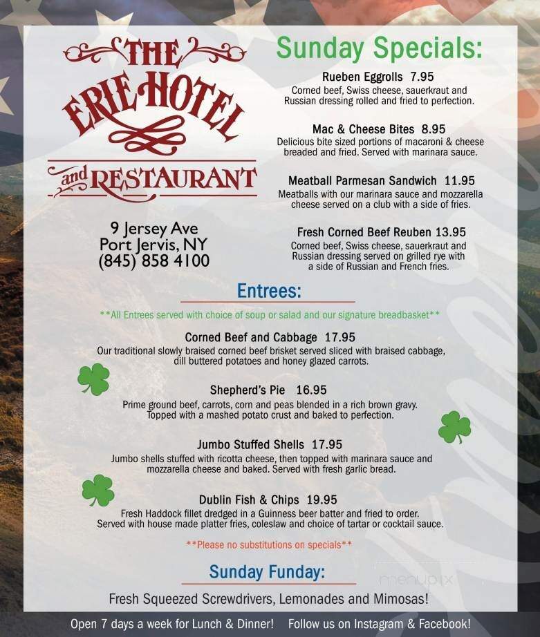 Erie Hotel & Family Restaurant - Port Jervis, NY