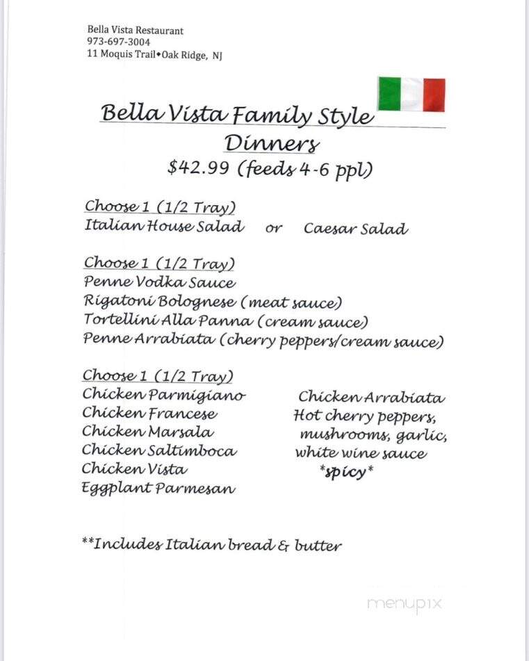 Bella Vista Ristorante - Oak Ridge, NJ