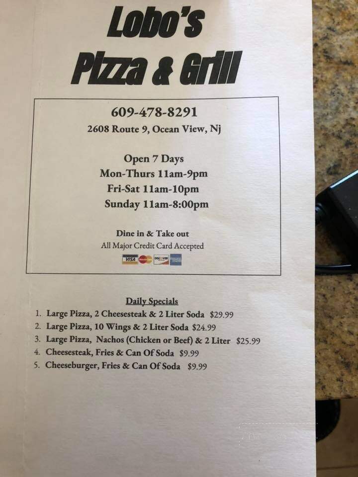 Lobo's Pizza & Grill - Ocean View, NJ