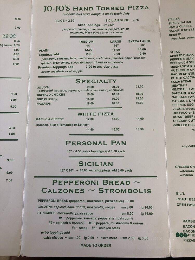 Jo-Jo's Pizza & Restaurant - Galloway, NJ