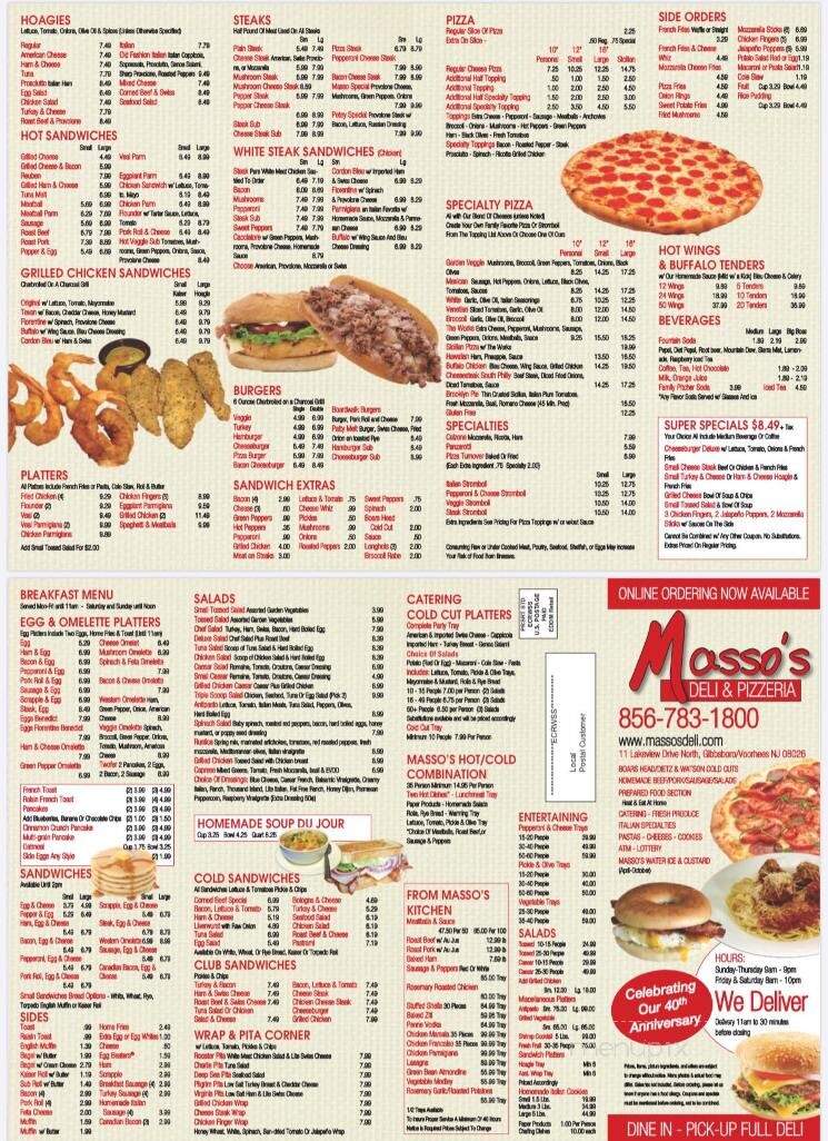 Masso's Deli & Pizzeria - Gibbsboro, NJ