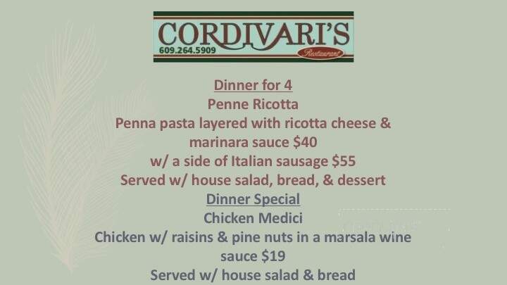 Cordivari's Restaurant - Brigantine, NJ