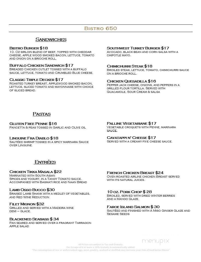 Bistro Six Five Zero - Hilton Hasbrouck and Meadowlands - Hasbrouck Heights, NJ