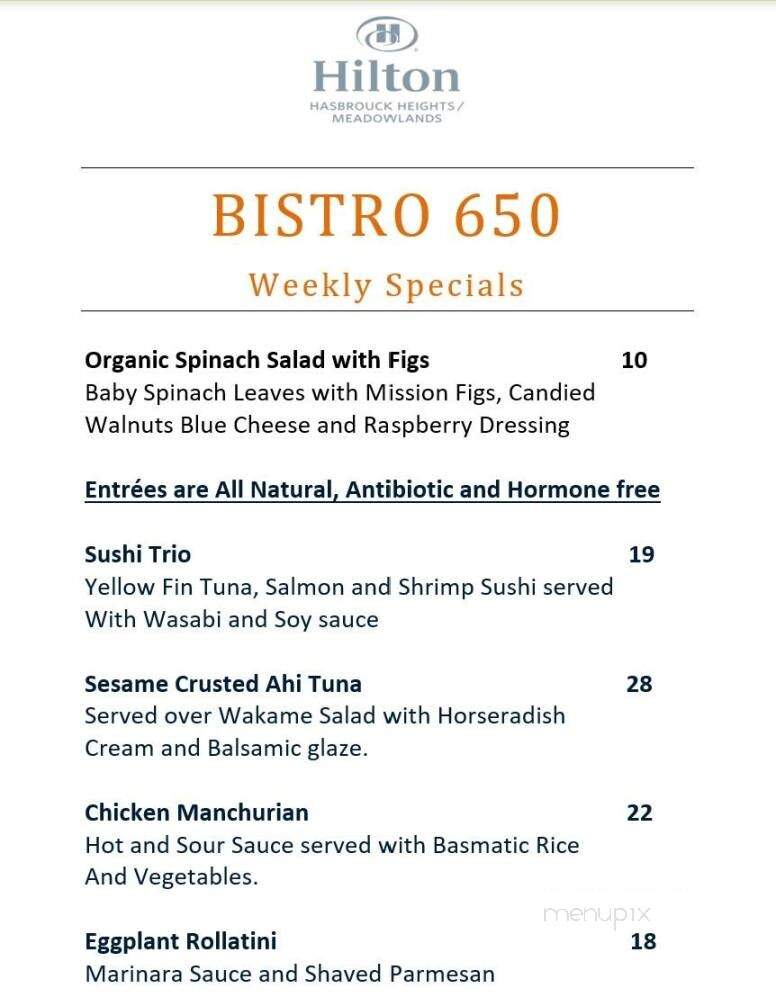 Bistro Six Five Zero - Hilton Hasbrouck and Meadowlands - Hasbrouck Heights, NJ