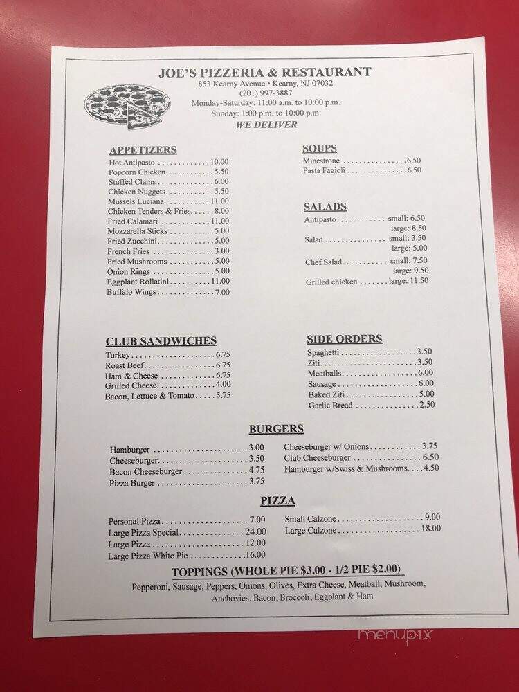 Joe's Restaurant & Pizzeria - Kearny, NJ