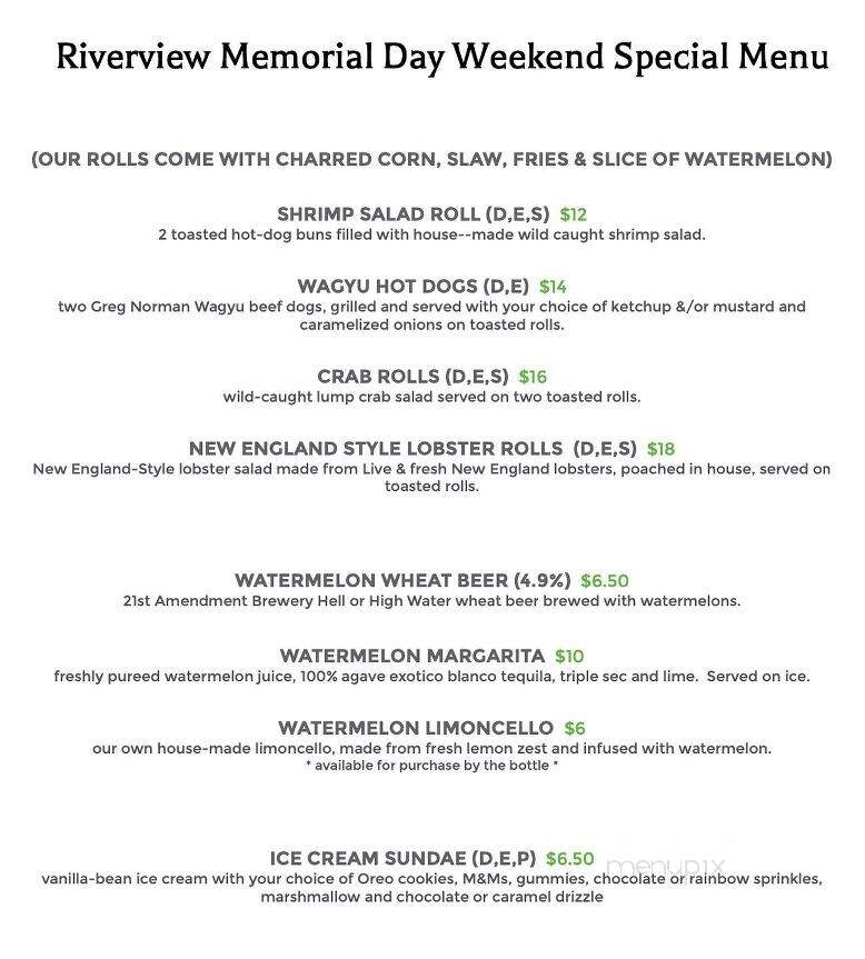 Riverview Restaurant & Bar - Burlington, NJ