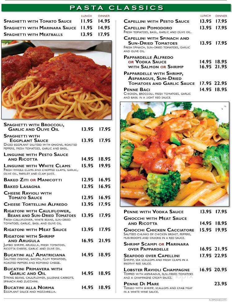 Rudy's Italian Restaurant - Garwood, NJ